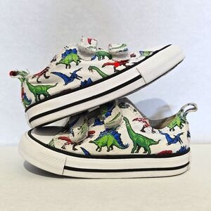Chuck Taylor All Star Easy-On 8-Bit Dino Toddler Size 6 Gently-Used